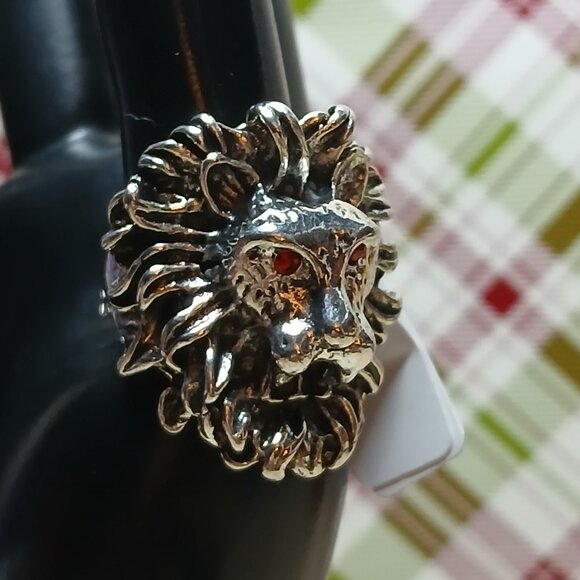 NWOT Fashion Jewelry Silver Tone Lion Head Men's Ring Size 10 #11 - Picture 14 of 14